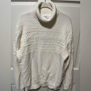 NWT J.W. JW Hulme cream Fisherman Turtleneck men’s Cotton Sweater m medium new